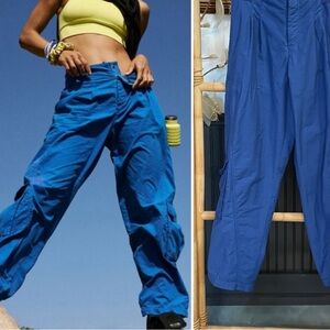 Free People Movement 
Mesmerize Me Cargo Pants Blue
